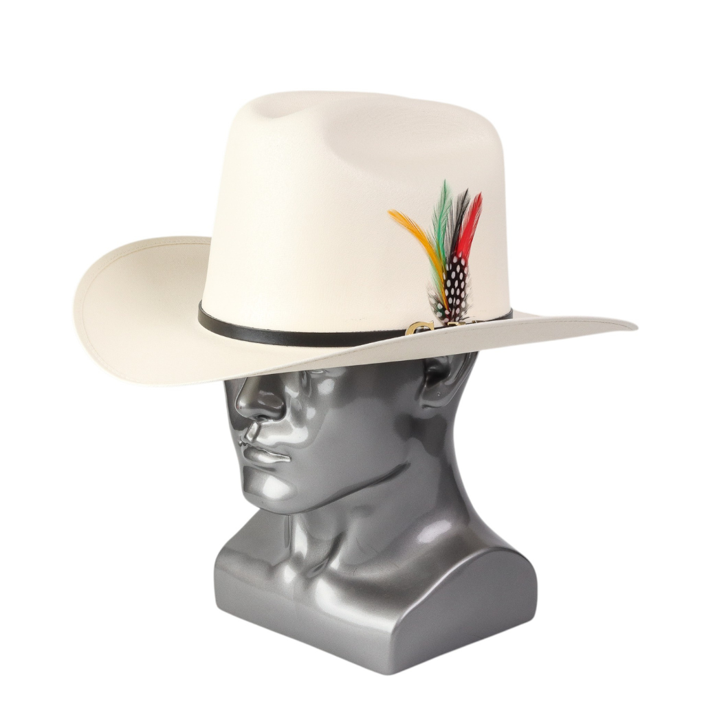 Vista lateral mostrando longitud del ala y detalle de plumas.