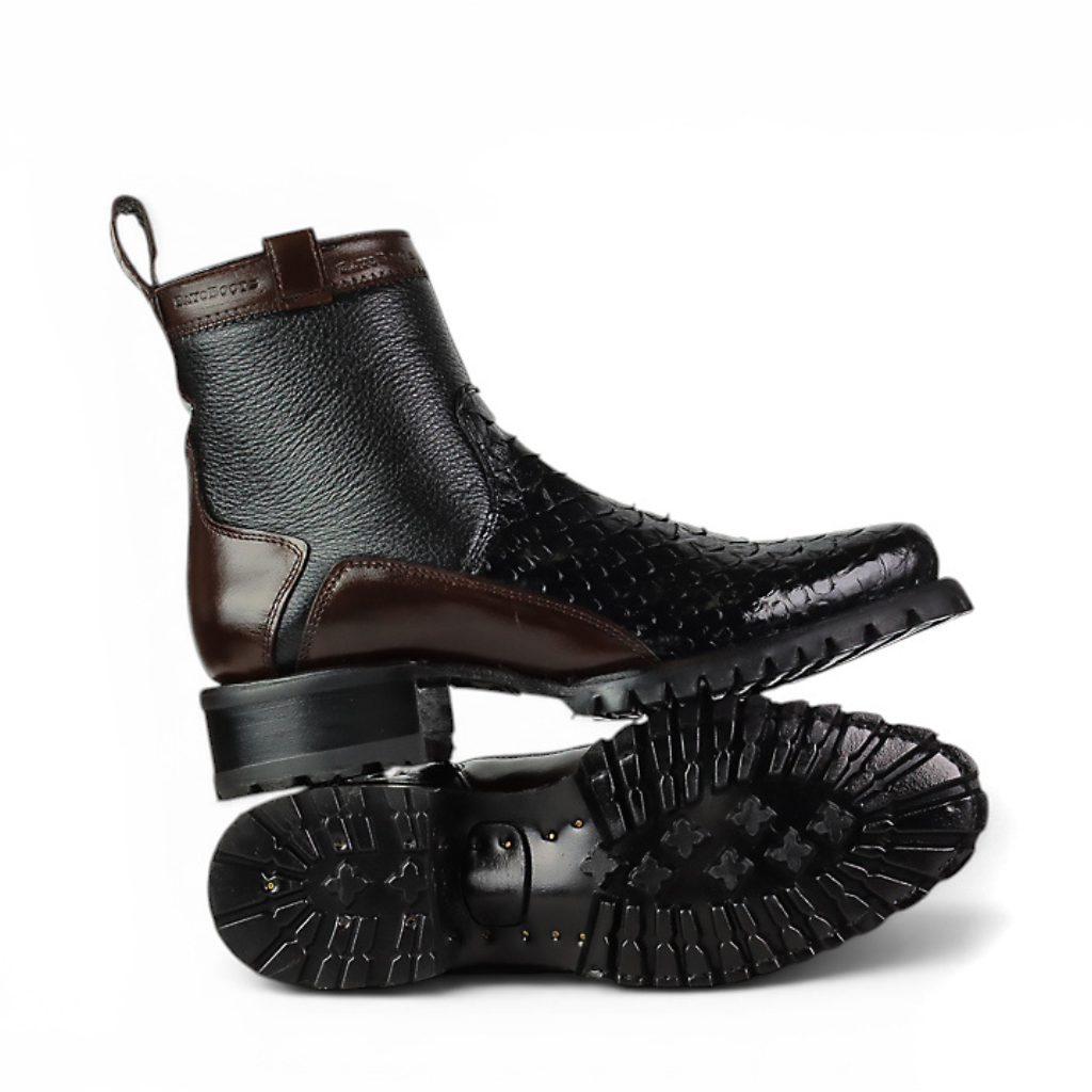 Botín Casual Ranger Pitón Negro
