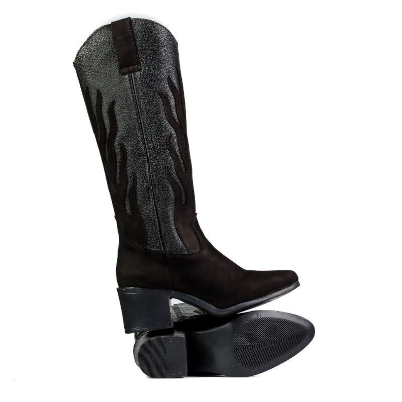 Bota Vaquera Santa Cecilia Negra