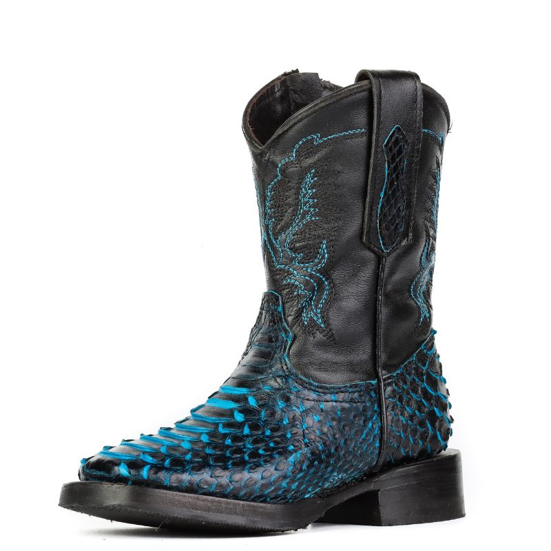 Bota Vaquera Espuelita Piton Azul