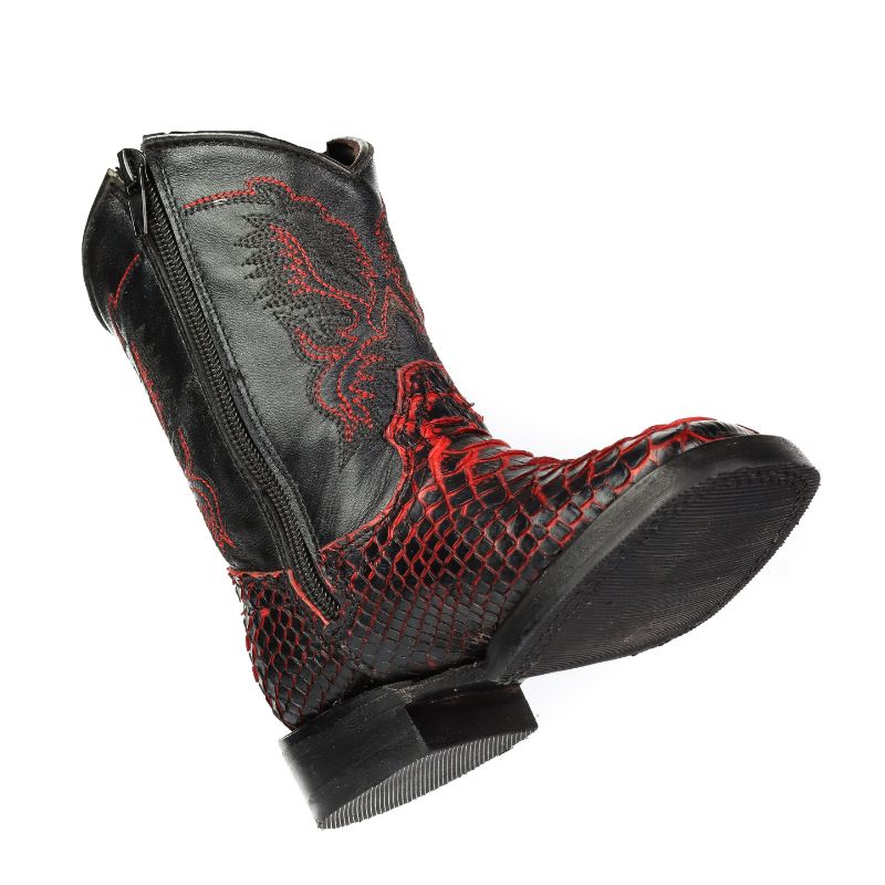 Bota Vaquera Espuelita Piton Rojo