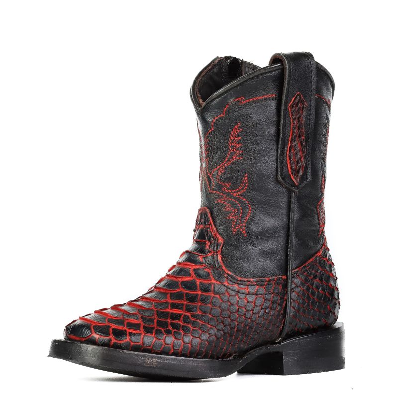 Bota Vaquera Espuelita Piton Rojo