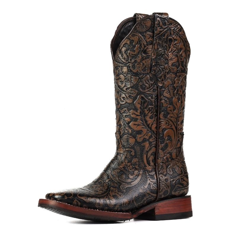 Bota Vaquera Ornamental Cafe