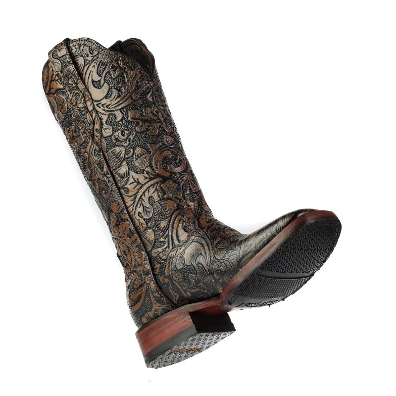 Bota Vaquera Ornamental Cafe