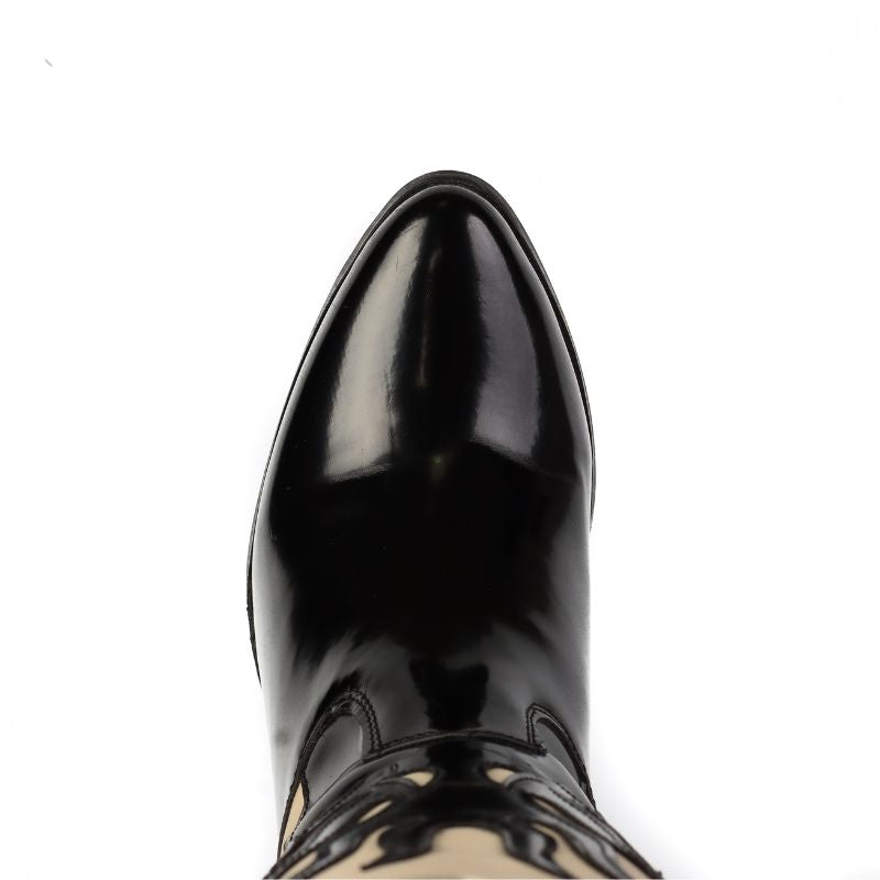 Bota Vaquera Medianoche Beige/Blanco