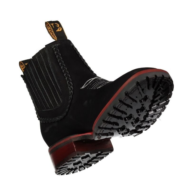 Botin Vaquero Rose Negro