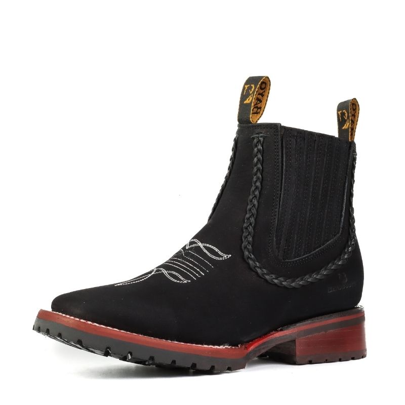 Botin Vaquero Rose Negro