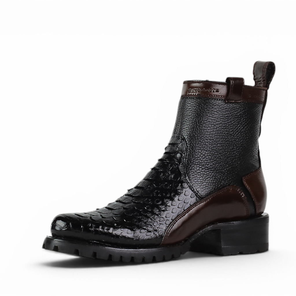 Botín Casual Ranger Pitón Negro