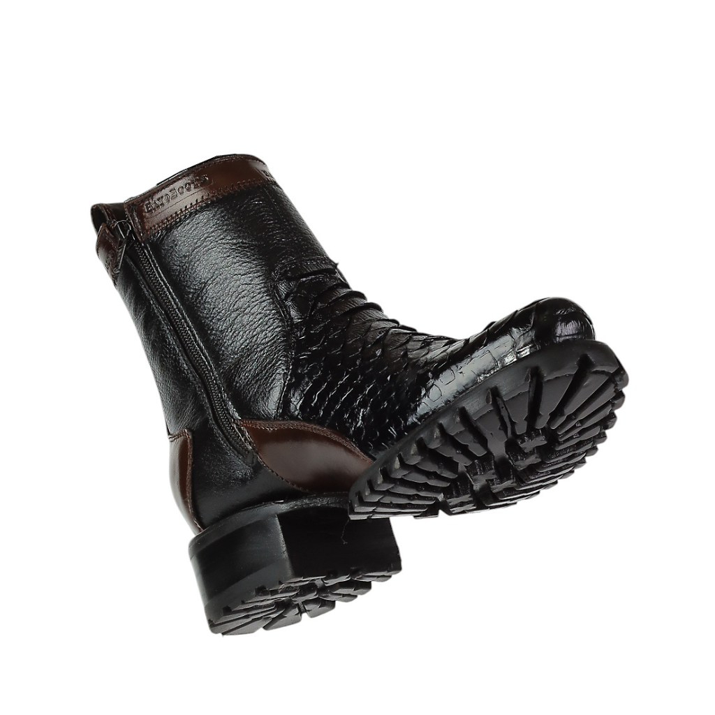Botín Casual Ranger Pitón Negro