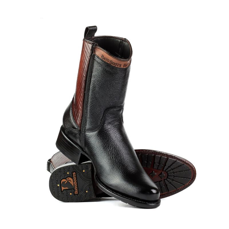 Bota Casual Elegance Round Negra