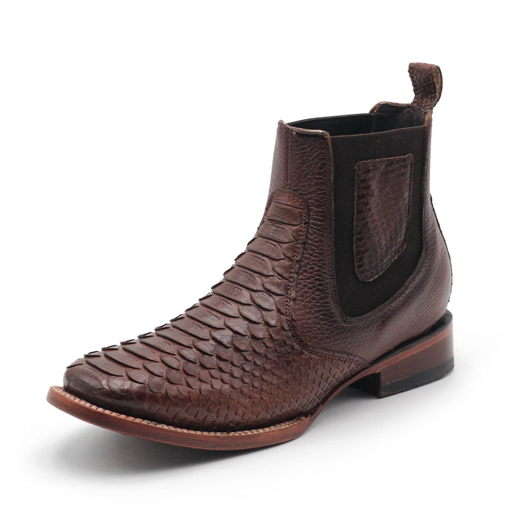 Cinto Vaquero para Hombre de Piel Grabado Tipo Piton 2 Pulgadas Color Negro – Hooch Boots HC-122 main image 0